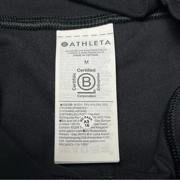 NWOT Athleta Transcend Capri Leggings In Black Activewear Women’s Size Medium - Picture 5 of 7